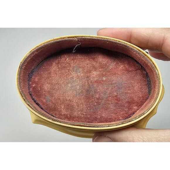 Vintage Ivory Pyralin Dubarry French Celluloid Vanity Jewelry Box Velvet Lined - Picture 10 of 16